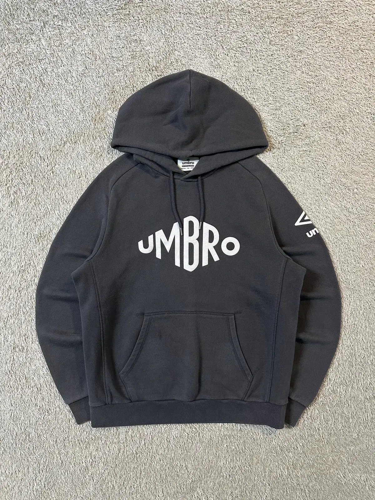 [XL] 엄브로 UMBRO 빅로고 후드티 다크그레이